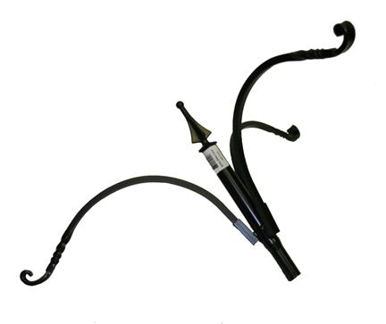 3 Arm Topper - Twisted Wrought Iron
